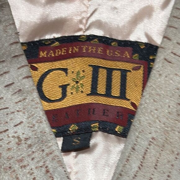 Vintage 80s G-III Padded Shoulder Motorcycle Leather Biker Jacket - Picture 5 of 15